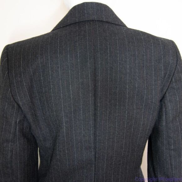 Vintage Cassidy women's 100% wool pinstripe grey blazer, size 4 - Picture 7 of 16